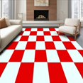 thumbnail image 1 of ODIKA 4'x6' Machine Washable Non-Slip Area Rug, Buffalo Check with Classic Gingham Design High Traffic Rug, Red, 638909, 1 of 7