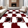 thumbnail image 1 of ODIKA 4'x6' Machine Washable Non-Slip Area Rug, Cabin Porch Greeting Surface Frontier Aesthetic High Traffic Rug with Pad, Red, 732373, 1 of 8
