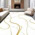 thumbnail image 1 of ODIKA 4'x6' Machine Washable Non-Slip Area Rug, Celestial Mist with Radiant Gold Streaks and Gentle Whirls High Traffic Rug, Gold, 595066, 1 of 7