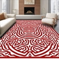 thumbnail image 1 of ODIKA 4'x6' Machine Washable Non-Slip Area Rug, Celtic Knot with Traditional Braided Interlace High Traffic Rug with Pad, Red, 714373, 1 of 8