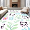 thumbnail image 1 of ODIKA 4x6 Machine Washable Non-Slip Area Rug, Charming Animal Cartoon Composition Featuring Smiling Forest Creatures High Traffic Rug, White, 729203, 1 of 7