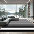 thumbnail image 1 of ODIKA 4'x6' Machine Washable Non-Slip Area Rug, Chic Black and Entryway Accent High Traffic Rug with Pad, Black, 890025, 1 of 8