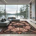 thumbnail image 1 of ODIKA 4'x6' Machine Washable Non-Slip Area Rug, Chinoiserie Rose Gold High Traffic Rug, Pink, 1184703, 1 of 7