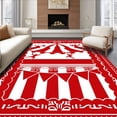 thumbnail image 1 of ODIKA 4'x6' Machine Washable Non-Slip Area Rug, Circus Carnival Big Top Performance Acrobatic Show Floor High Traffic Rug, Red, 720854, 1 of 7