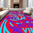 thumbnail image 1 of ODIKA 4'x6' Machine Washable Non-Slip Area Rug, Classroom Reading with Phonetic Symbol Learning Graphics High Traffic Rug, Red, 693995, 1 of 5