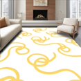 thumbnail image 1 of ODIKA 4'x6' Machine Washable Non-Slip Area Rug, Cloud Swirl Motif Plush Carpeting with Gradient Whirls High Traffic Rug, Yellow, 462505, 1 of 7