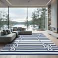 thumbnail image 1 of ODIKA 4'x6' Machine Washable Non-Slip Area Rug, Contemporary Navy Blue High Traffic Rug with Pad, Blue, 1058250, 1 of 8