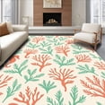 thumbnail image 1 of ODIKA 4'x6' Machine Washable Non-Slip Area Rug, Coral Reef Seahorse Tropical Bath Anti Slip Floor High Traffic Rug with Pad, Orange, 709780, 1 of 8