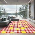 thumbnail image 1 of ODIKA 4'x6' Machine Washable Non-Slip Area Rug, Country Red High Traffic Rug, Red, 1052061, 1 of 7