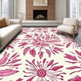 thumbnail image 1 of ODIKA 4'x6' Machine Washable Non-Slip Area Rug, Dreamcatcher Web with Feathered High Traffic Rug, Pink, 710096, 1 of 7