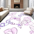 thumbnail image 1 of ODIKA 4'x6' Machine Washable Non-Slip Area Rug, Dreamy Garden with Swirling Petal Trails High Traffic Rug, Pink, 724559, 1 of 7