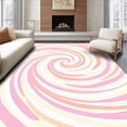 thumbnail image 1 of ODIKA 4'x6' Machine Washable Non-Slip Area Rug, Dreamy Swirl Symphony Decorative Accent High Traffic Rug with Pad, Pink, 568886, 1 of 8