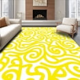 thumbnail image 1 of ODIKA 4'x6' Machine Washable Non-Slip Area Rug, Eggshell Dreamland Featuring Artistic Swirl and Doodle High Traffic Rug, Yellow, 721987, 1 of 7