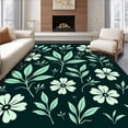 thumbnail image 1 of ODIKA 4x6 Machine Washable Non-Slip Area Rug, Elegant Blooming Flora Entrance Artistic Decorative Contemporary High Traffic Rug with Pad, Green, 596750, 1 of 8