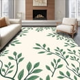 thumbnail image 1 of ODIKA 4'x6' Machine Washable Non-Slip Area Rug, Elegant Ivy Botanical Foliage Decorative Accent High Traffic Rug, Green, 561520, 1 of 7
