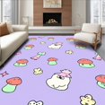 thumbnail image 1 of ODIKA 4'x6' Machine Washable Non-Slip Area Rug, Enchanted Fairy Tale Wonderland Magical Charming High Traffic Rug with Pad, Purple, 528447, 1 of 8