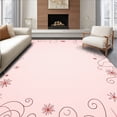 thumbnail image 1 of ODIKA 4'x6' Machine Washable Non-Slip Area Rug, Enchanted Flurry Magical Decorative Seasonal Adornment High Traffic Rug, Pink, 639563, 1 of 7