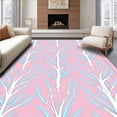 thumbnail image 1 of ODIKA 4'x6' Machine Washable Non-Slip Area Rug, Enchanted Forest Icicle Tree Skirt with Magical Branch Design High Traffic Rug with Pad, Pink, 740869, 1 of 8