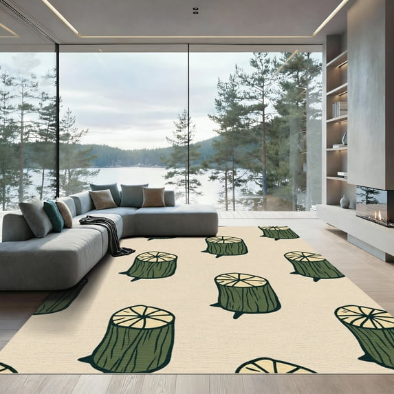 ODIKA 4'x6' Machine Washable Non-Slip Area Rug, Enchanted Forest Tree ...