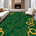 thumbnail image 1 of ODIKA 4'x6' Machine Washable Non-Slip Area Rug, Enchanted Pine Branch Slip Resistant Celebration High Traffic Rug, Green, 622710, 1 of 7