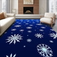 thumbnail image 1 of ODIKA 4'x6' Machine Washable Non-Slip Area Rug, Enchanted Snowy Evening Stylish Decorative High Traffic Rug with Pad, Blue, 655870, 1 of 8