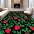 thumbnail image 1 of ODIKA 4'x6' Machine Washable Non-Slip Area Rug, Enchanted Summer Orchard Treasure Accent High Traffic Rug with Pad, Red, 682406, 1 of 8