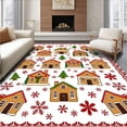 thumbnail image 1 of ODIKA 4'x6' Machine Washable Non-Slip Area Rug, Enchanting Bakery Delight Festive Entrance Decoration High Traffic Rug, Brown, 651392, 1 of 7