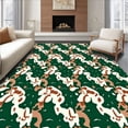 thumbnail image 1 of ODIKA 4'x6' Machine Washable Non-Slip Area Rug, Exotic Woodland Fauna Plush Decorative High Traffic Rug, Green, 683619, 1 of 7
