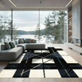 thumbnail image 1 of ODIKA 4'x6' Machine Washable Non-Slip Area Rug, Farmhouse Black High Traffic Rug, Black, 966822, 1 of 7