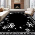 thumbnail image 1 of ODIKA 4'x6' Machine Washable Non-Slip Area Rug, Festive Winter Hook Canvas Artisan Workshop High Traffic Rug, Black, 644174, 1 of 7