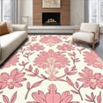 thumbnail image 1 of ODIKA 4'x6' Machine Washable Non-Slip Area Rug, Floral Classic Garden Design High Traffic Rug, Pink, 381719, 1 of 7
