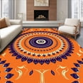 thumbnail image 1 of ODIKA 4'x6' Machine Washable Non-Slip Area Rug, Flower Bloom Hook Kit Adult Crochet Yarn Project High Traffic Rug with Pad, Orange, 717413, 1 of 8