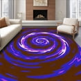 thumbnail image 1 of ODIKA 4'x6' Machine Washable Non-Slip Area Rug, Galactic Storm with Spinning Energy Vortex Motif High Traffic Rug with Pad, Brown, 655255, 1 of 8