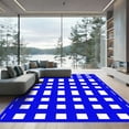 thumbnail image 1 of ODIKA 4'x6' Machine Washable Non-Slip Area Rug, Geometric Blue High Traffic Rug, Blue, 1051768, 1 of 7