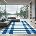 thumbnail image 1 of ODIKA 4'x6' Machine Washable Non-Slip Area Rug, Geometric Blue High Traffic Rug with Pad, Blue, 1063124, 1 of 8
