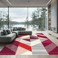 thumbnail image 1 of ODIKA 4'x6' Machine Washable Non-Slip Area Rug, Geometric Burgundy High Traffic Rug with Pad, Red, 1053021, 1 of 8