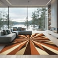 thumbnail image 1 of ODIKA 4'x6' Machine Washable Non-Slip Area Rug, Geometric Burnt Orange High Traffic Rug, Orange, 1279892, 1 of 7