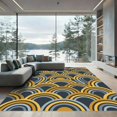thumbnail image 1 of ODIKA 4'x6' Machine Washable Non-Slip Area Rug, Geometric Gold High Traffic Rug, Gold, 956406, 1 of 7