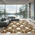 thumbnail image 1 of ODIKA 4'x6' Machine Washable Non-Slip Area Rug, Geometric Gold High Traffic Rug, Gold, 977322, 1 of 7