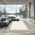 thumbnail image 1 of ODIKA 4x6 Machine Washable Non-Slip Area Rug, Geometric Gray High Traffic Rug with Pad, Ivory, 1051216, 1 of 8