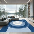 thumbnail image 1 of ODIKA 4'x6' Machine Washable Non-Slip Area Rug, Geometric Navy Blue High Traffic Rug, Blue, 1069031, 1 of 7
