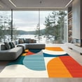 thumbnail image 1 of ODIKA 4'x6' Machine Washable Non-Slip Area Rug, Geometric Orange High Traffic Rug, Orange, 1058543, 1 of 7