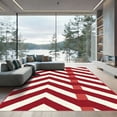 thumbnail image 1 of ODIKA 4'x6' Machine Washable Non-Slip Area Rug, Geometric Red High Traffic Rug, Red, 1097566, 1 of 7