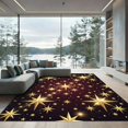 thumbnail image 1 of ODIKA 4'x6' Machine Washable Non-Slip Area Rug, Graphic Burgundy High Traffic Rug, Red, 1295364, 1 of 7
