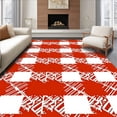 thumbnail image 1 of ODIKA 4'x6' Machine Washable Non-Slip Area Rug, Grove Buffalo Check with Rustic Festival Grid High Traffic Rug with Pad, Red, 512593, 1 of 8