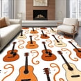 thumbnail image 1 of ODIKA 4'x6' Machine Washable Non-Slip Area Rug, Guitar Strings Needlework Kit Acoustic Instrument DIY Crafting High Traffic Rug with Pad, White, 621139, 1 of 8