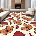 thumbnail image 1 of ODIKA 4x6 Machine Washable Non-Slip Area Rug, Harvest Garden Fluttering Caps Wonderland High Traffic Rug, Ivory, 514063, 1 of 7