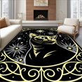 thumbnail image 1 of ODIKA 4'x6' Machine Washable Non-Slip Area Rug, Hook Kit Mystical Cat Starfield DIY Embroidery High Traffic Rug, Black, 729851, 1 of 7