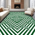 thumbnail image 1 of ODIKA 4'x6' Machine Washable Non-Slip Area Rug, Interlocking Maze with Boho Motifs and Artistic Swirl Details High Traffic Rug, Green, 586508, 1 of 7