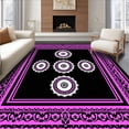 thumbnail image 1 of ODIKA 4'x6' Machine Washable Non-Slip Area Rug, Intricate with Ornate Medallion Design Non Slip High Traffic Rug, Pink, 551933, 1 of 7